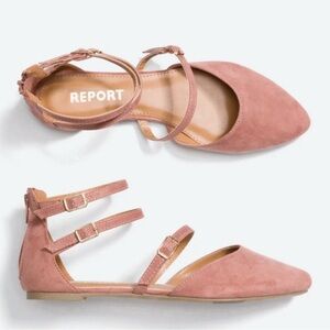 Report Blush Pointed Flats Sz 9